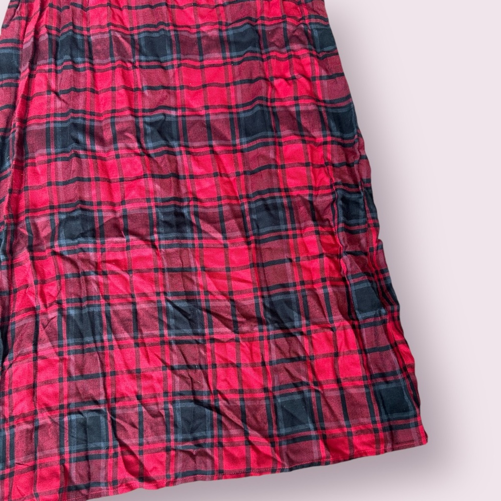 Women’s Dex Red And Black Plaid Spaghetti Strap Dress Size Medium - Picture 3 of 10